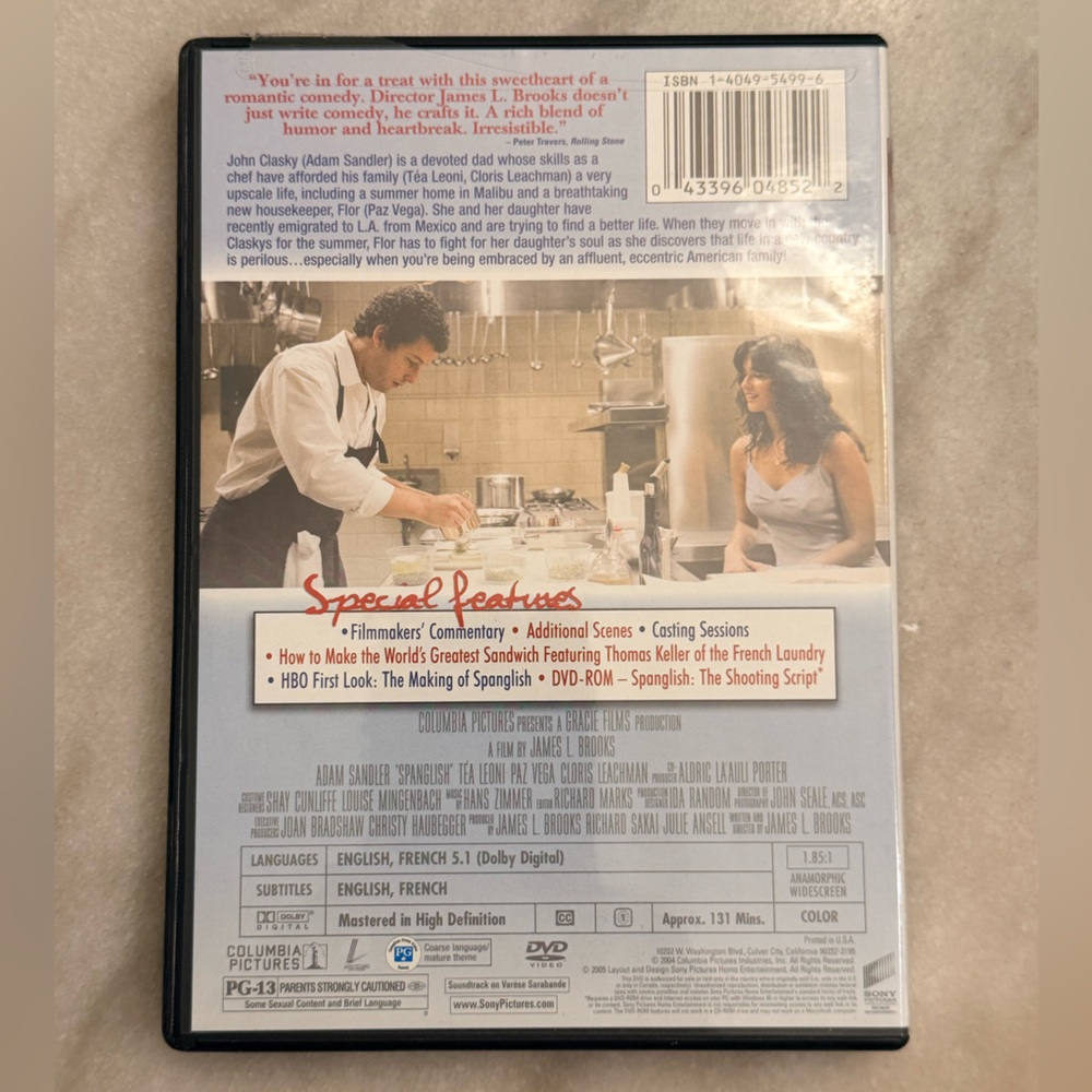 Spanglish DVD - Adam Sandler - Picture 2 of 2
